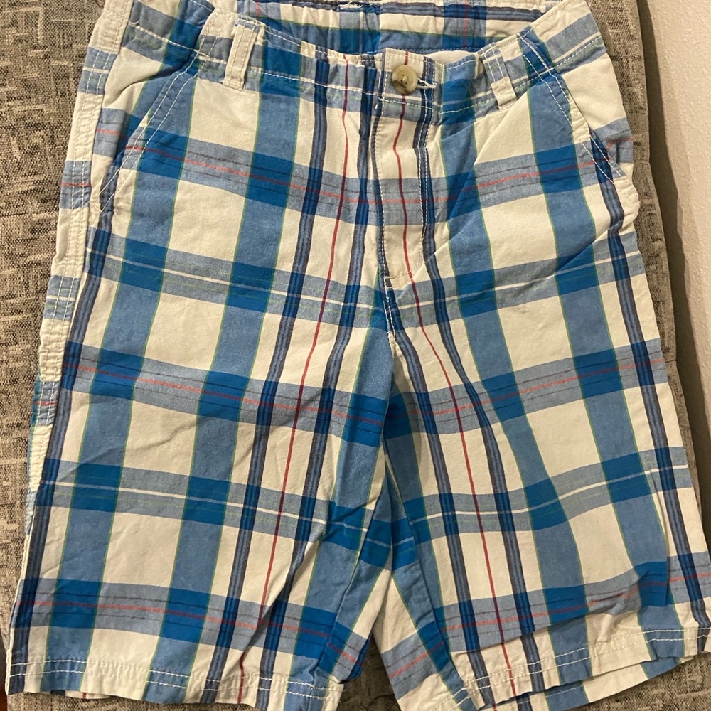 Crazy 8 Blue and White Plaid Shorts